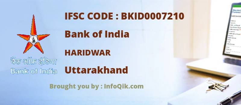Bank of India Haridwar, Uttarakhand - IFSC Code