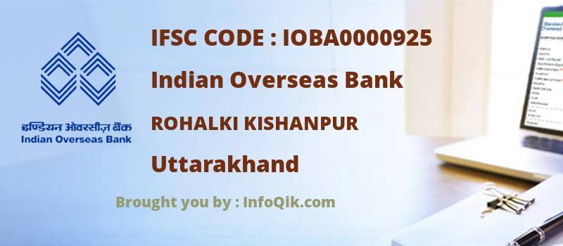 Indian Overseas Bank Rohalki Kishanpur, Uttarakhand - IFSC Code