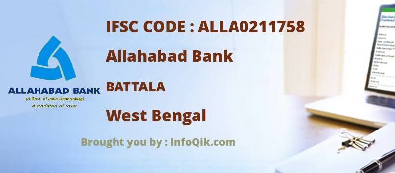 Allahabad Bank Battala, West Bengal - IFSC Code