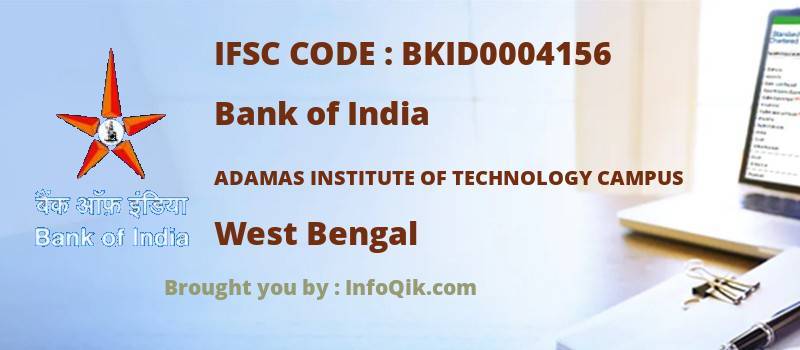 Bank of India Adamas Institute Of Technology Campus, West Bengal - IFSC Code