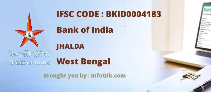 Bank of India Jhalda, West Bengal - IFSC Code