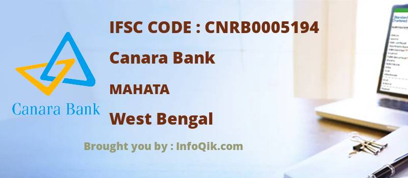 Canara Bank Mahata, West Bengal - IFSC Code